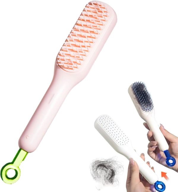 Self-Cleaning Anti-Static Massage Comb – Effortless Hair Care for All Hair Types